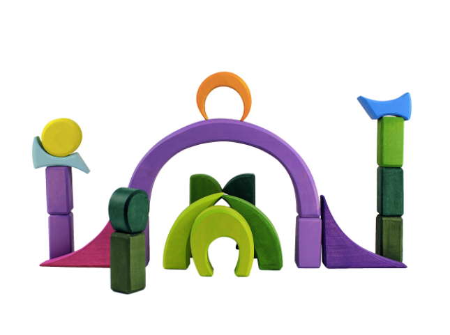 Wooden blocks 1001 Nights building set