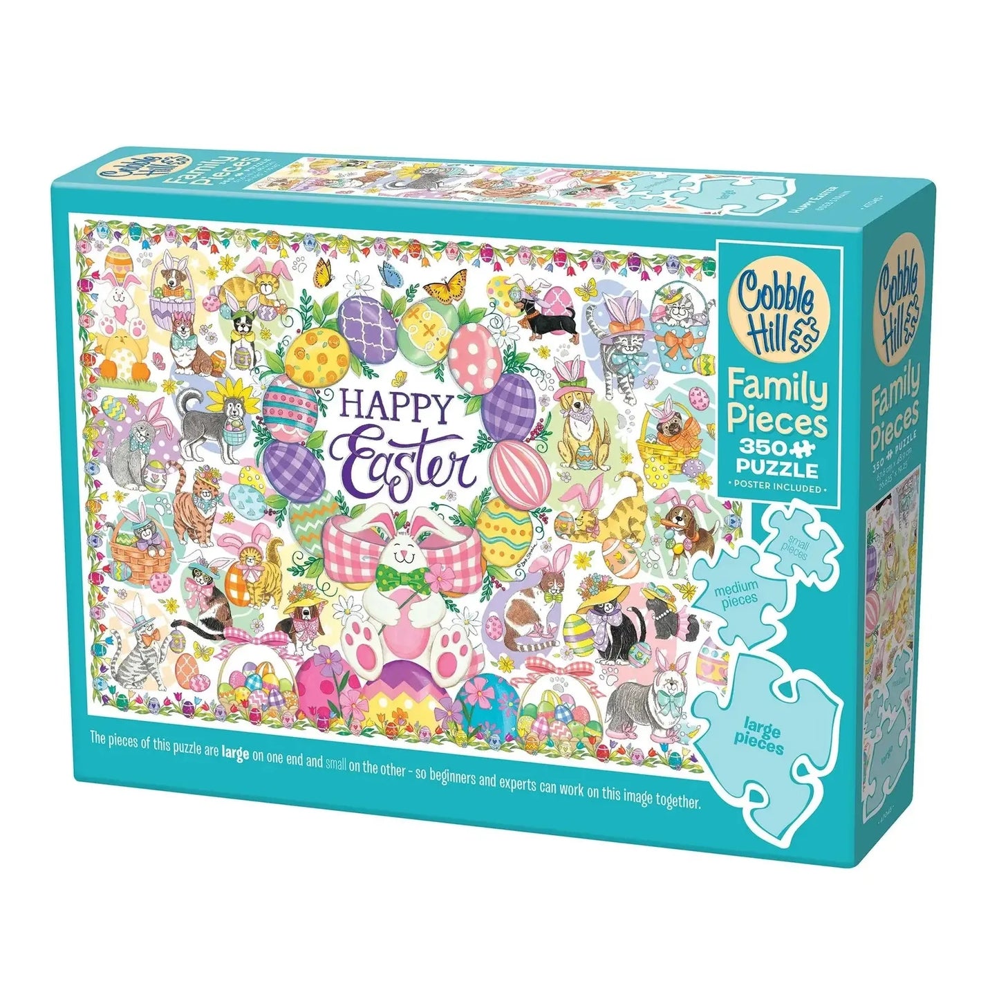 Happy Easter 350 Piece Family Jigsaw Puzzle Cobble Hill