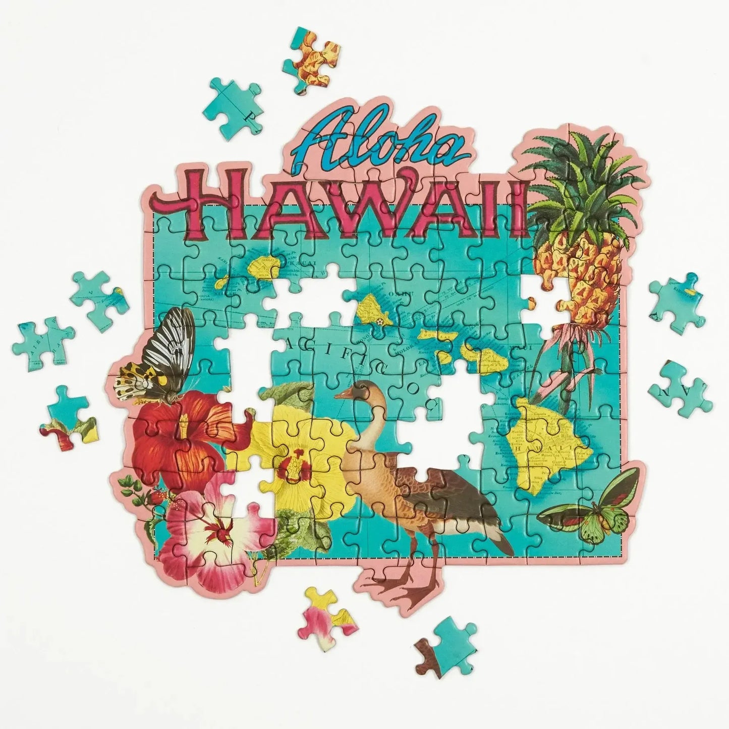 Hawaii 100 Piece Mini Shaped Jigsaw Puzzle Galison