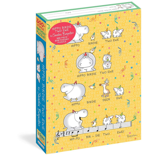 Hippo Birdie Two Ewe 300 Piece Happy Birthday Jigsaw Puzzle Workman