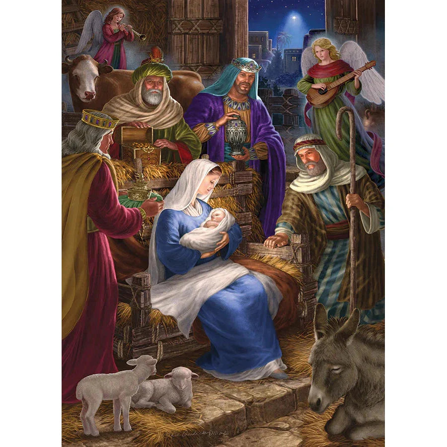 Holy Night 350 Piece Family Jigsaw Puzzle Cobble Hill