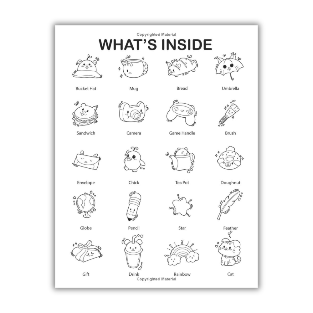 How To Draw 101 Cute Stuff For Kids: Simple and Easy Step-by-Step Guide Book to Draw Everything like Animals, Gift, Avocado and more with Cute Style (Spiral Bound)