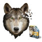 I Am Blue Wolf 550 Piece Head Shaped Jigsaw Puzzle Madd Capp