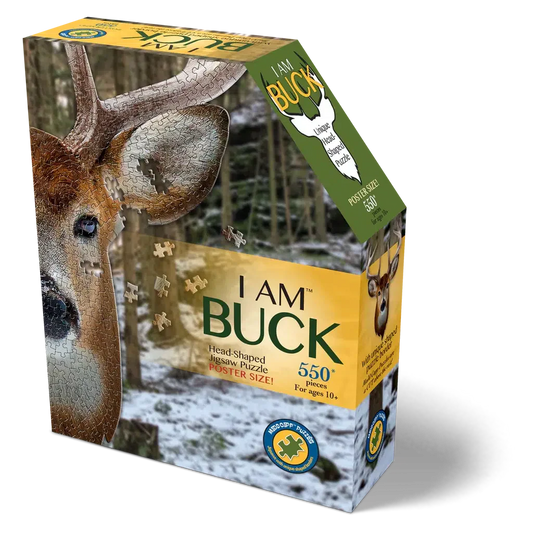 I Am Buck 550 Piece Head Shaped Jigsaw Puzzle Madd Capp