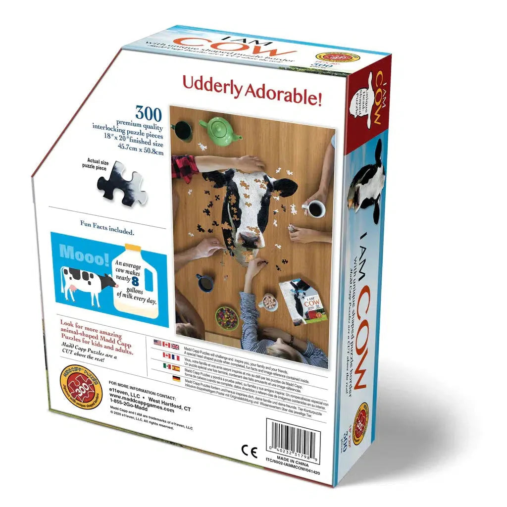 I Am Cow 300 Piece Head Shaped Jigsaw Puzzle Madd Capp