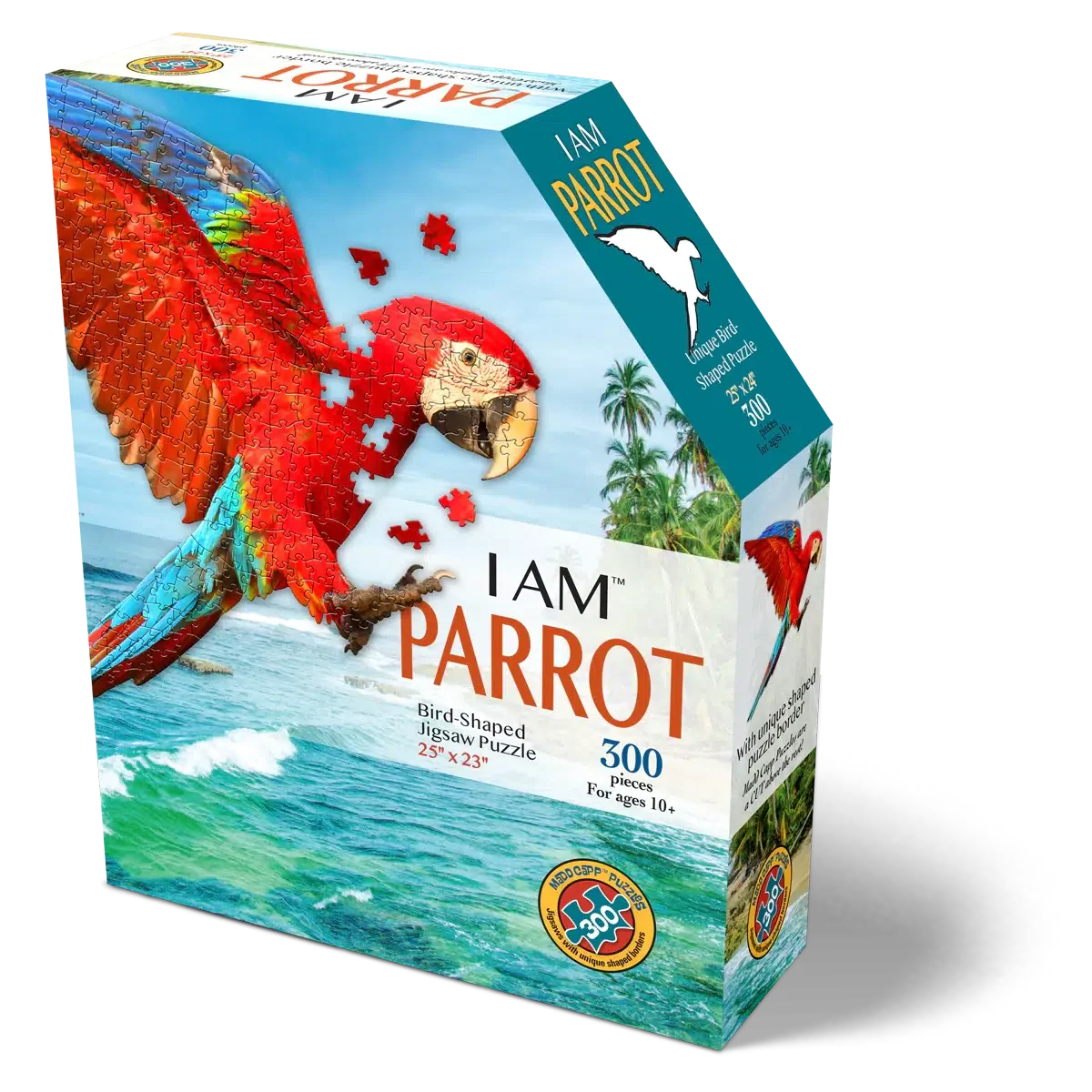 I Am Parrot 300 Piece Bird Shaped Jigsaw Puzzle Madd Capp
