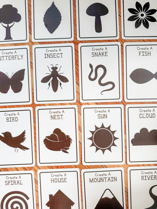 Transient Art Prompt Cards - Chickadees Wooden Toys