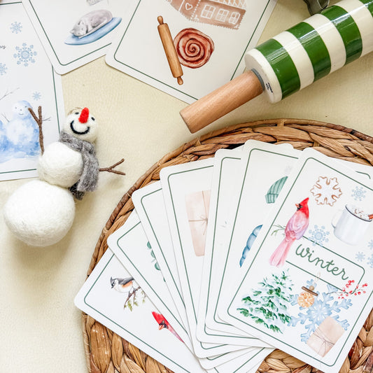 Winter Season Cards - Chickadees Wooden Toys