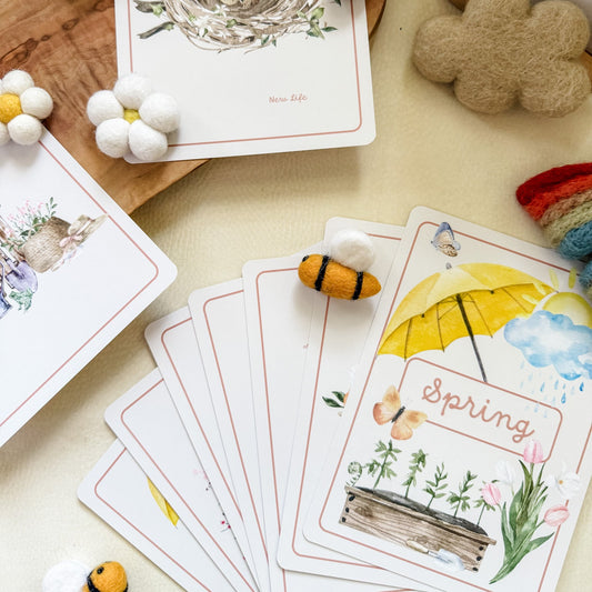 Spring Season Cards - Chickadees Wooden Toys