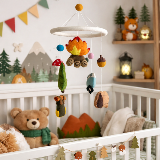 Baby Mobile - Camping - Chickadees Wooden Toys