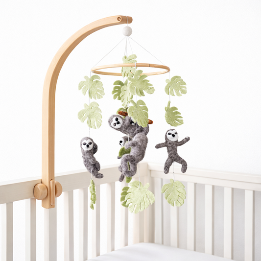 Sloth Baby Mobile - Chickadees Wooden Toys