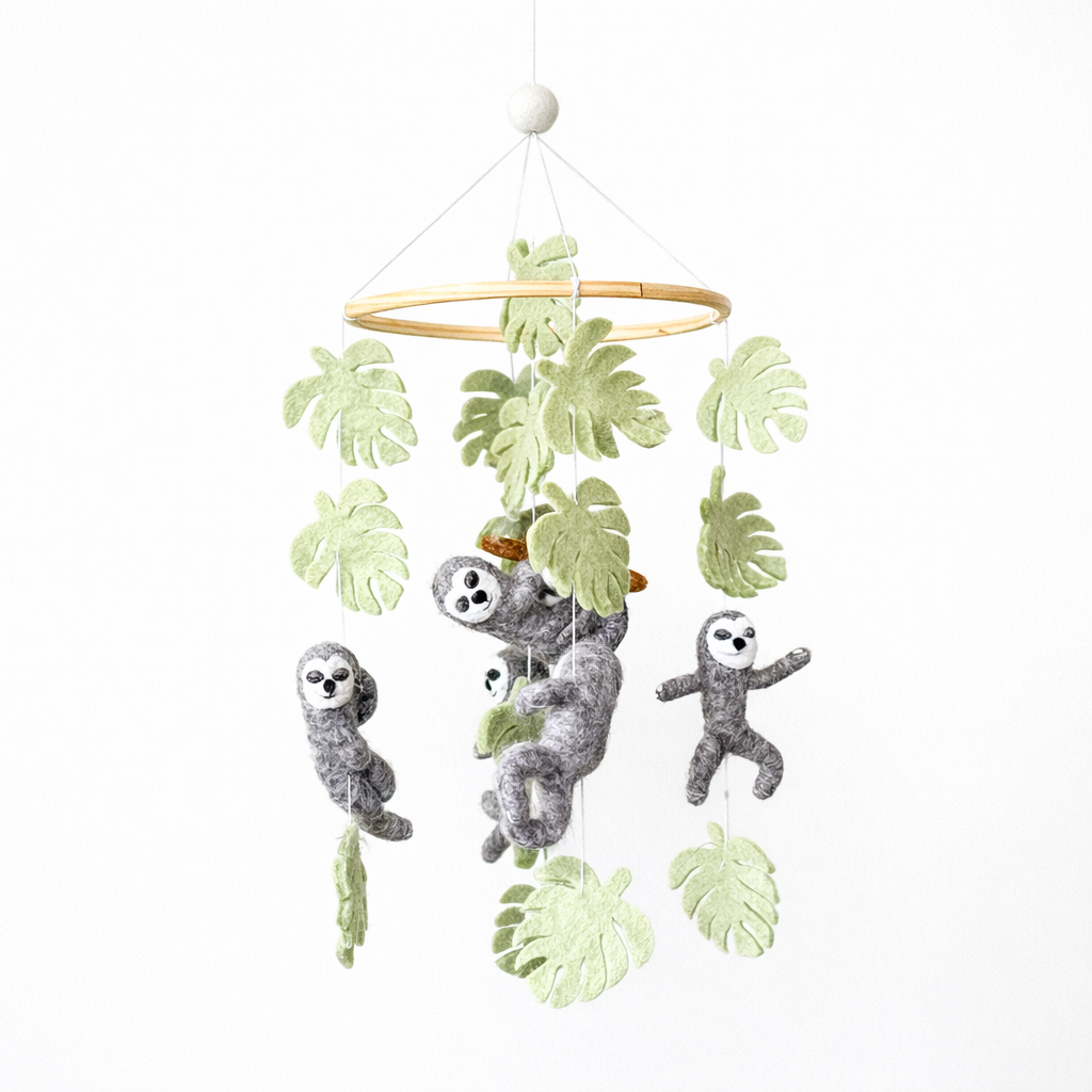 Sloth Baby Mobile - Chickadees Wooden Toys