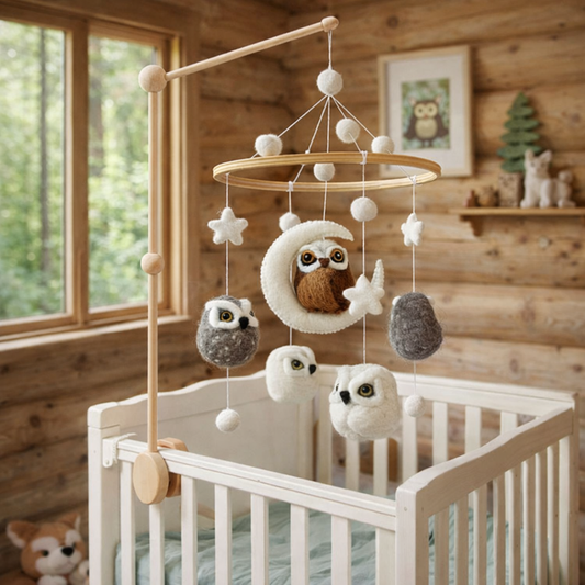 Baby Mobile - Owl - Chickadees Wooden Toys