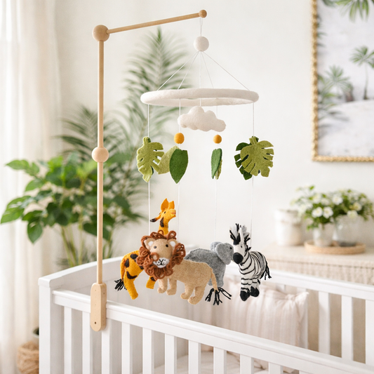 Felt Baby Mobile - Safari Jungle - Chickadees Wooden Toys