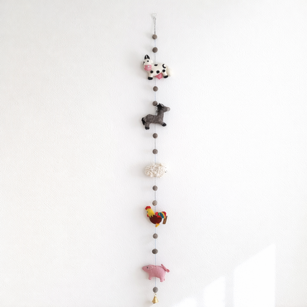 Felt Farml Animal Garland - Chickadees Wooden Toys