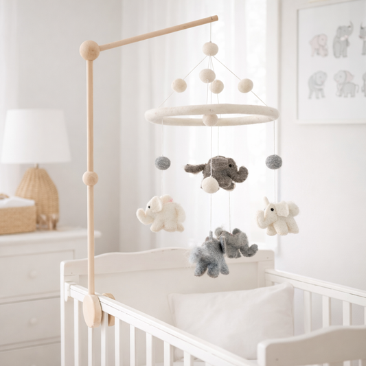 Felt Baby Mobile - Mini Elephant - Chickadees Wooden Toys