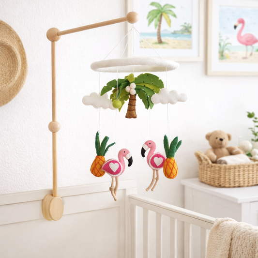 Felt Baby Mobile - Tropical Trio - Chickadees Wooden Toys