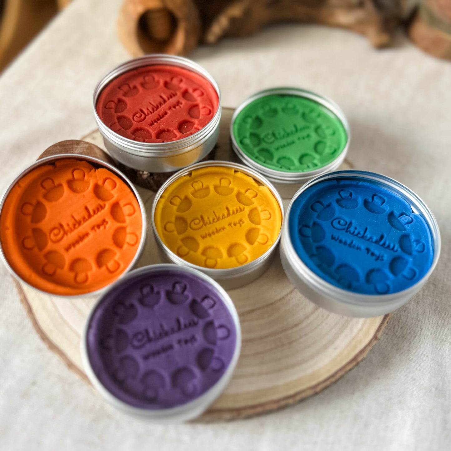 Rainbow Play Dough Bundle - Chickadees Wooden Toys