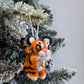 Felt Tiger Christmas Ornament with Bell