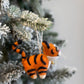 Felt Tiger Christmas Ornament with Bell