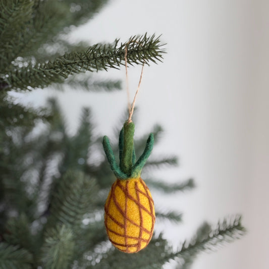 Felt Ornament - Pineapple - Chickadees Wooden Toys