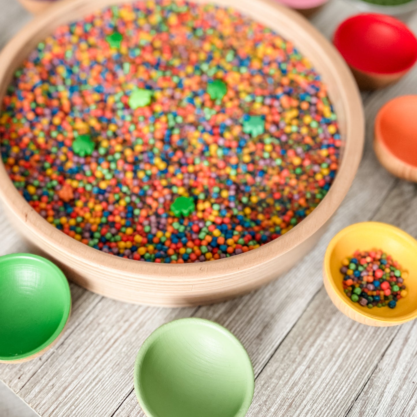 Rainbows & Shamrocks Bin Filler - Chickadees Wooden Toys