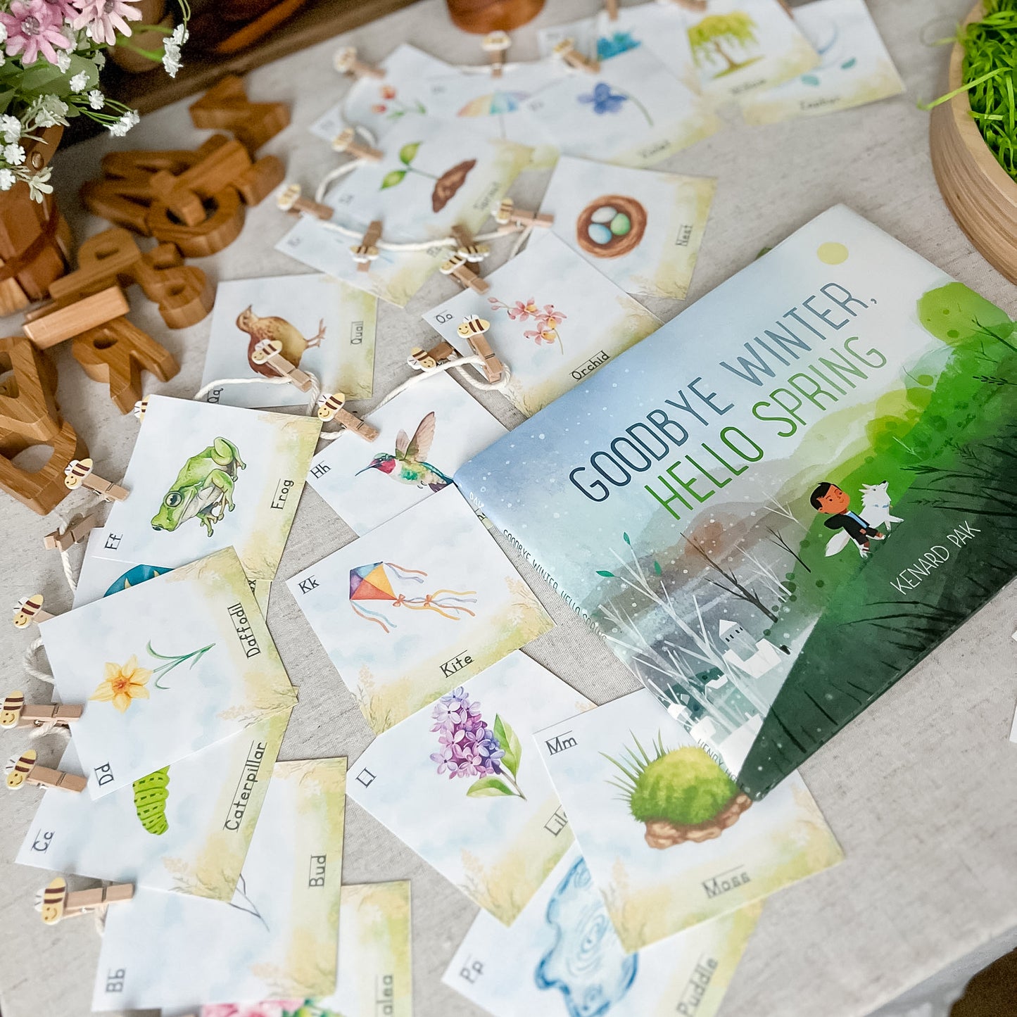 Spring - Read & Play Box - Chickadees Wooden Toys