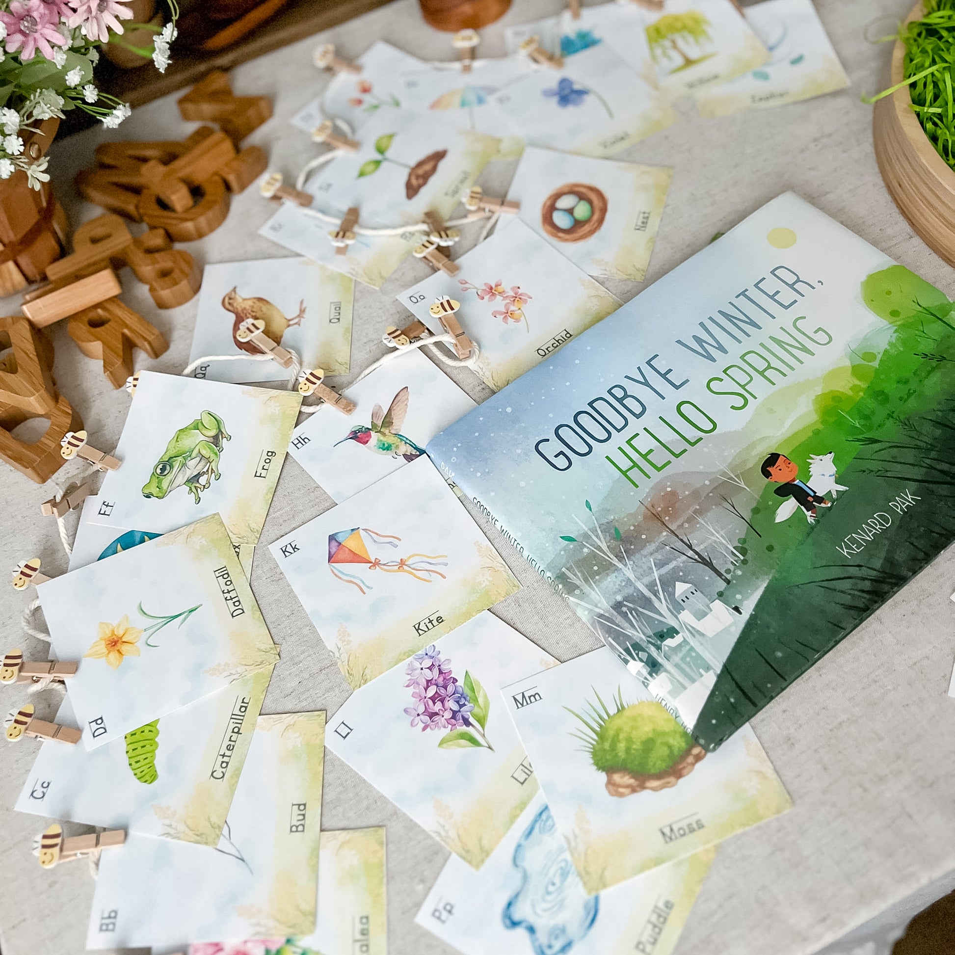 Spring - Read & Play Box - Chickadees Wooden Toys