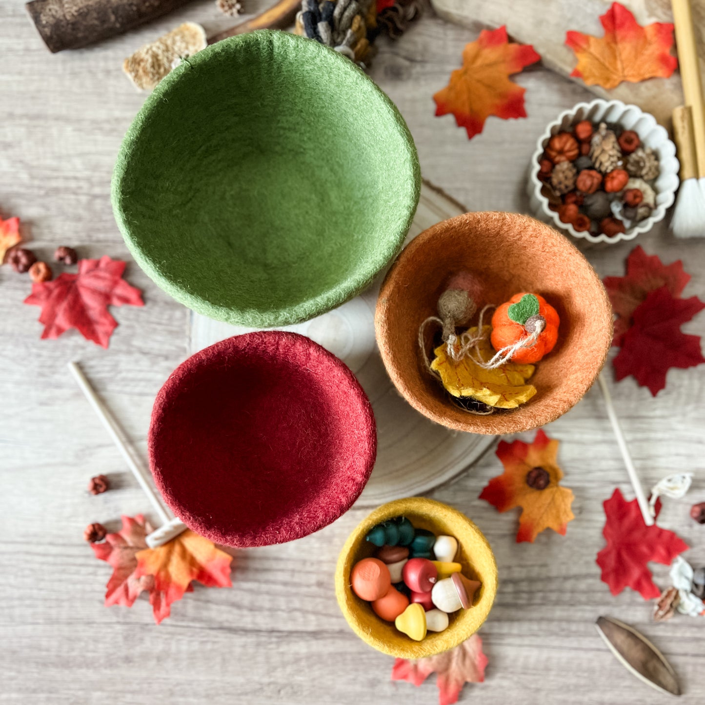 Handmade Felt Nesting Bowls