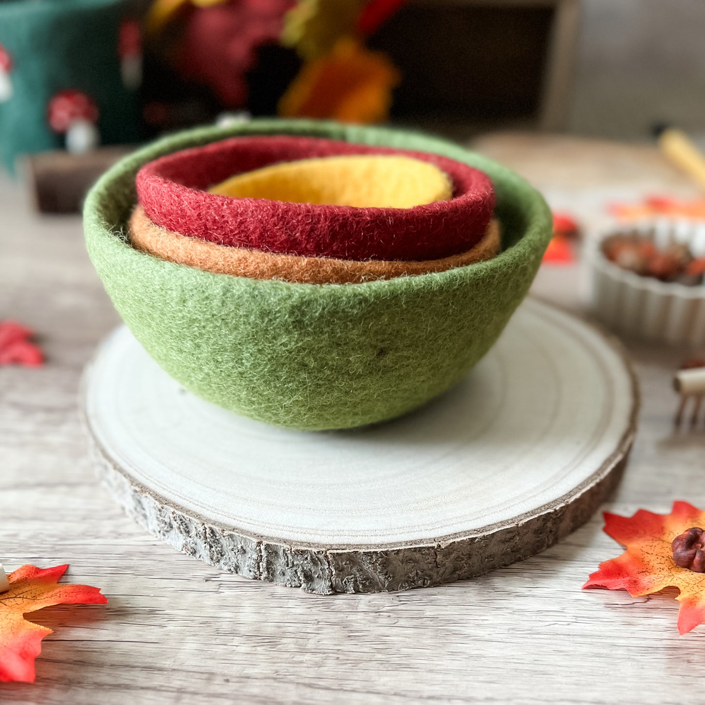 Handmade Felt Nesting Bowls