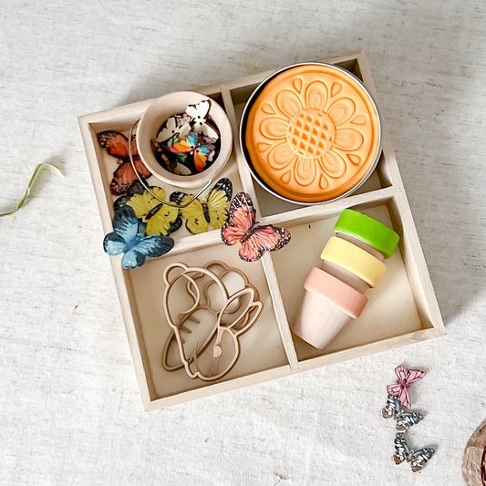 Butterfly Garden Play Dough Set - Chickadees Wooden Toys