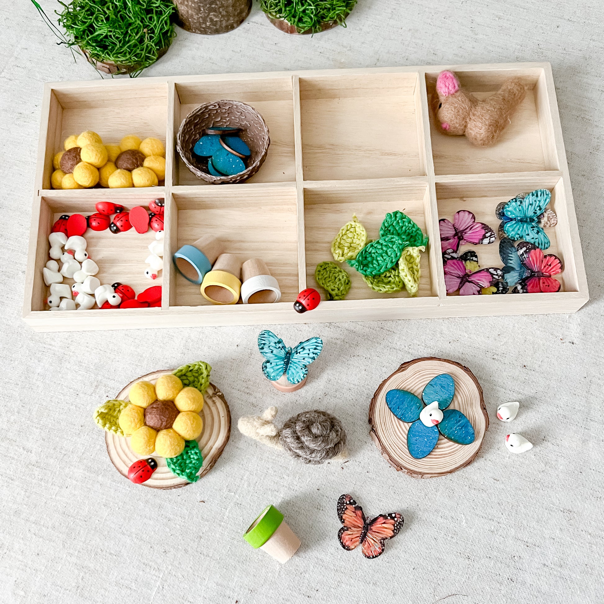Garden Tinker Tray - Chickadees Wooden Toys