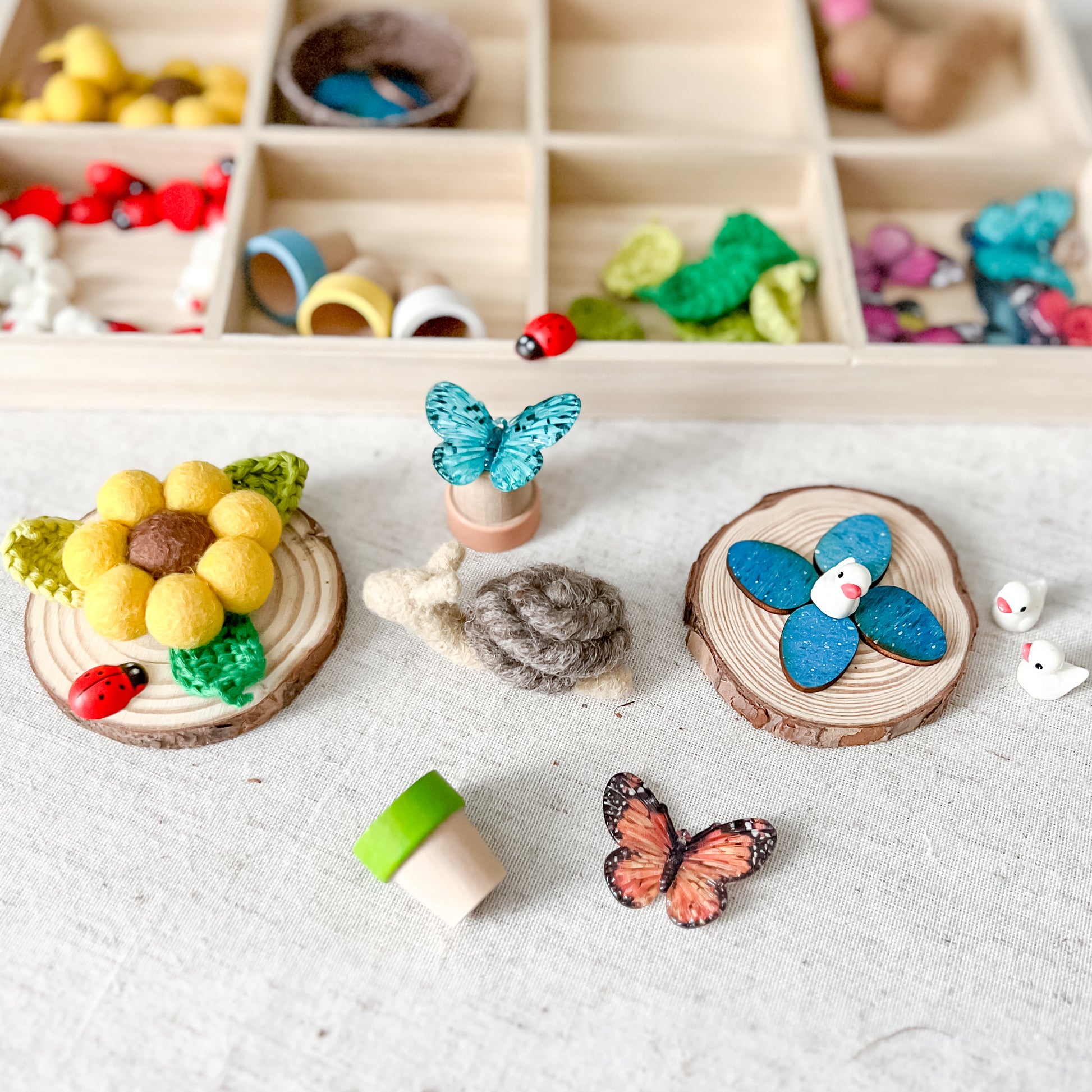 Garden Tinker Tray - Chickadees Wooden Toys