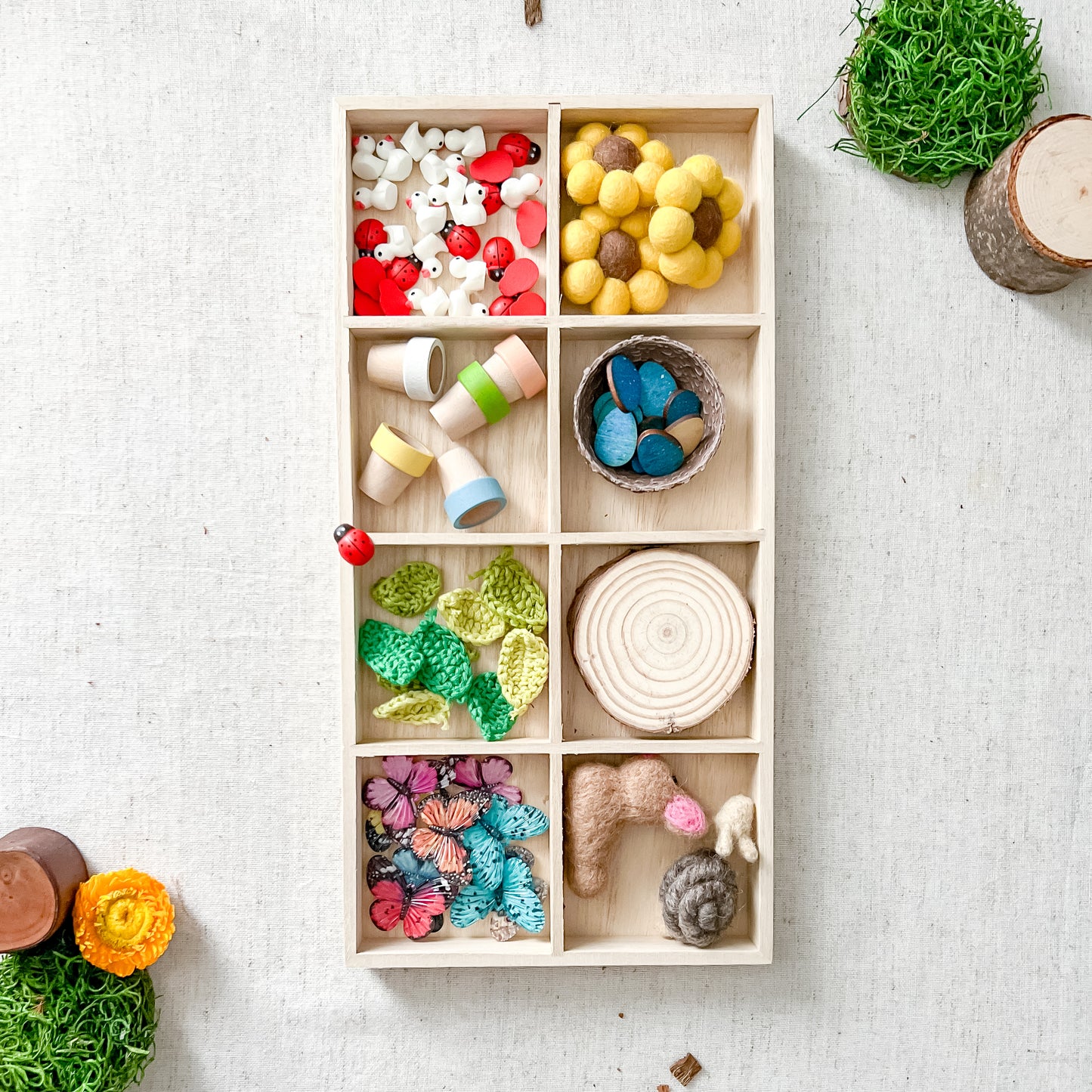 Garden Tinker Tray - Chickadees Wooden Toys