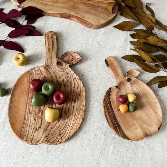 Olive Wood Apple Trays