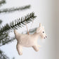 Felt Goat Ornament with Hemp string attached