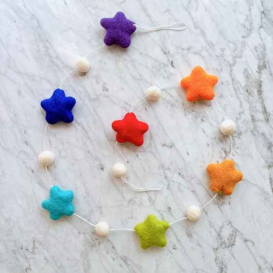 Star Garland - Chickadees Wooden Toys