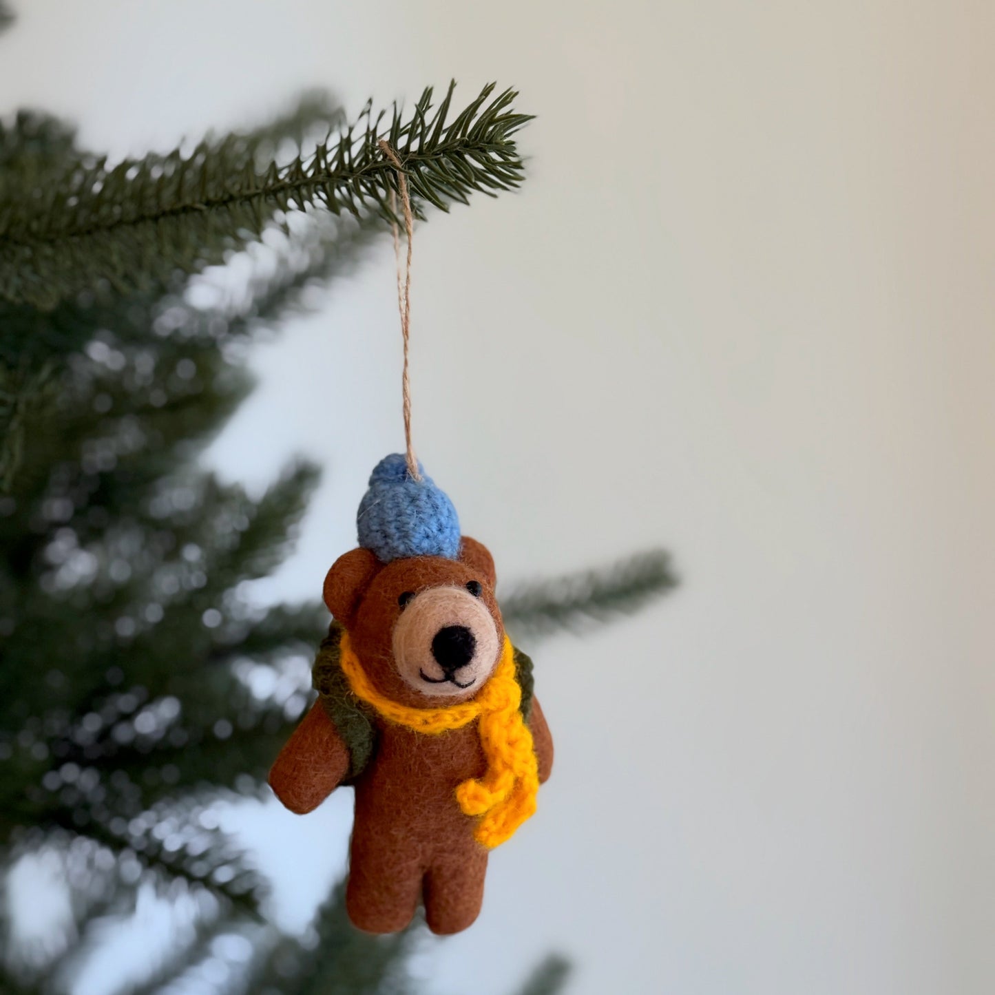Felt Bear Trekking Ornament