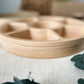 Birch Wood 7 Compartment Tray