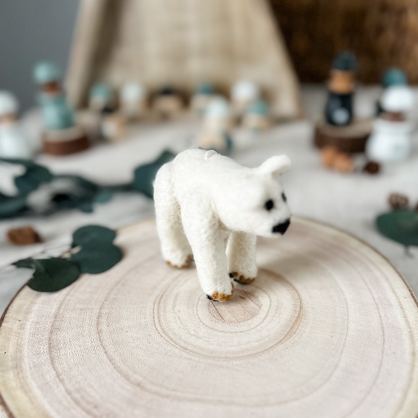 Handmade Felt Polar Bear