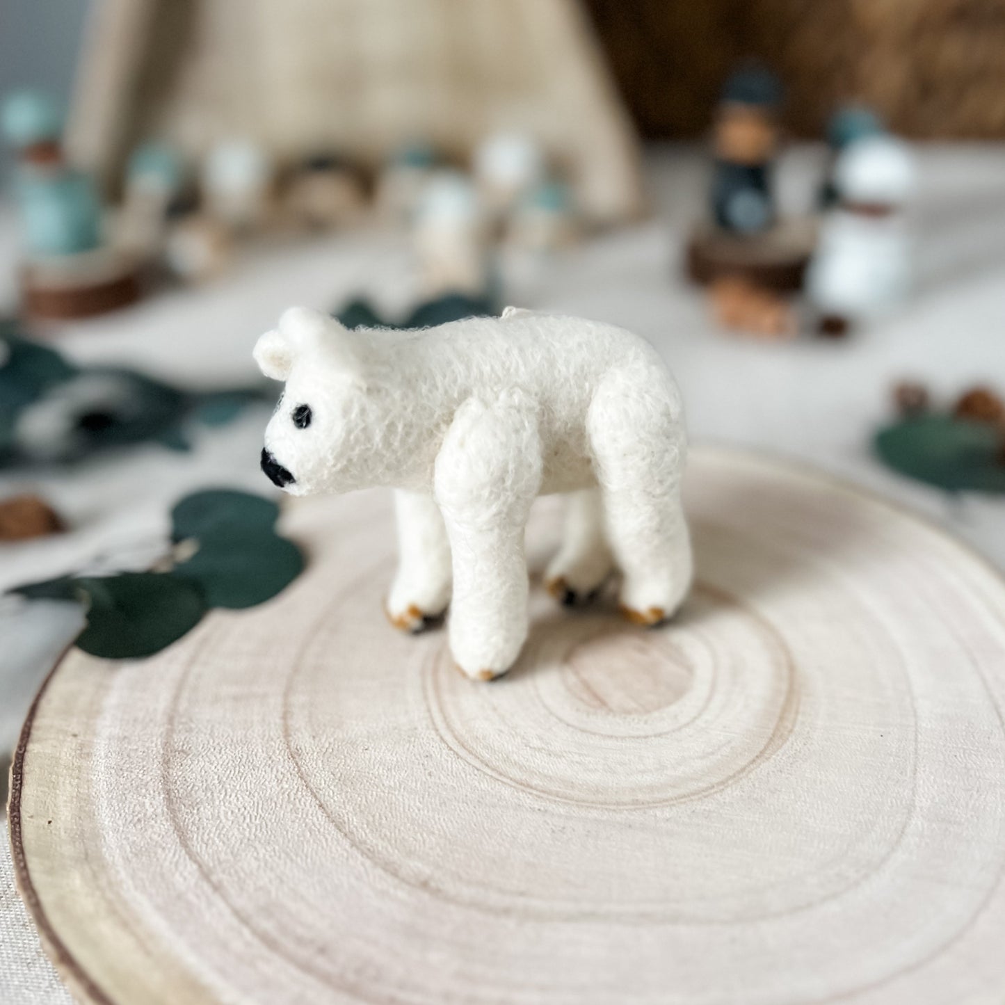 Handmade Felt Polar Bear