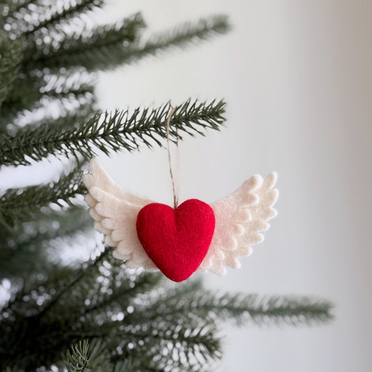 Felt Ornament - Love with Wing Ornament