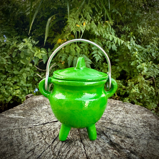 Green Cast Iron Cauldron - Chickadees Wooden Toys