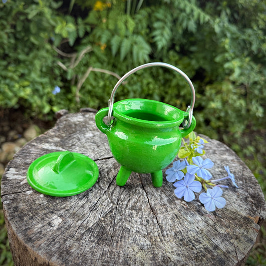 Green Cast Iron Cauldron - Chickadees Wooden Toys