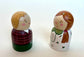 Handcrafted Wooden Peg Dolls – Boy and Girl Figurines for Imaginative Play