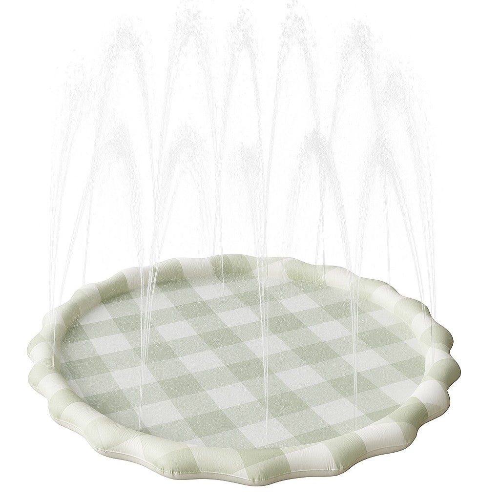 Green Gingham Splash Pad