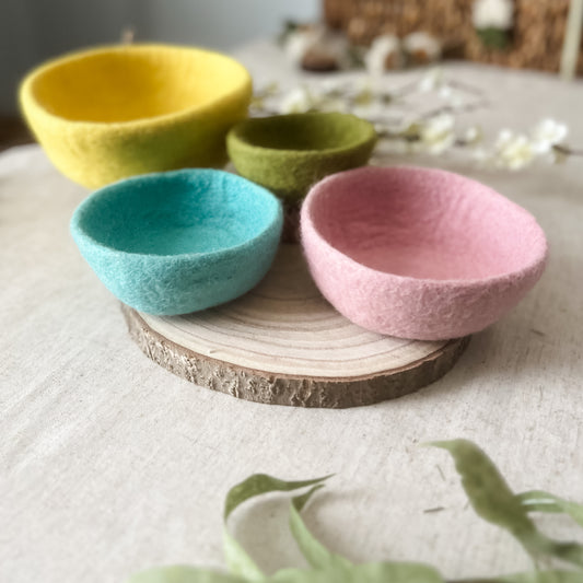 Handmade Felt Nesting Bowls
