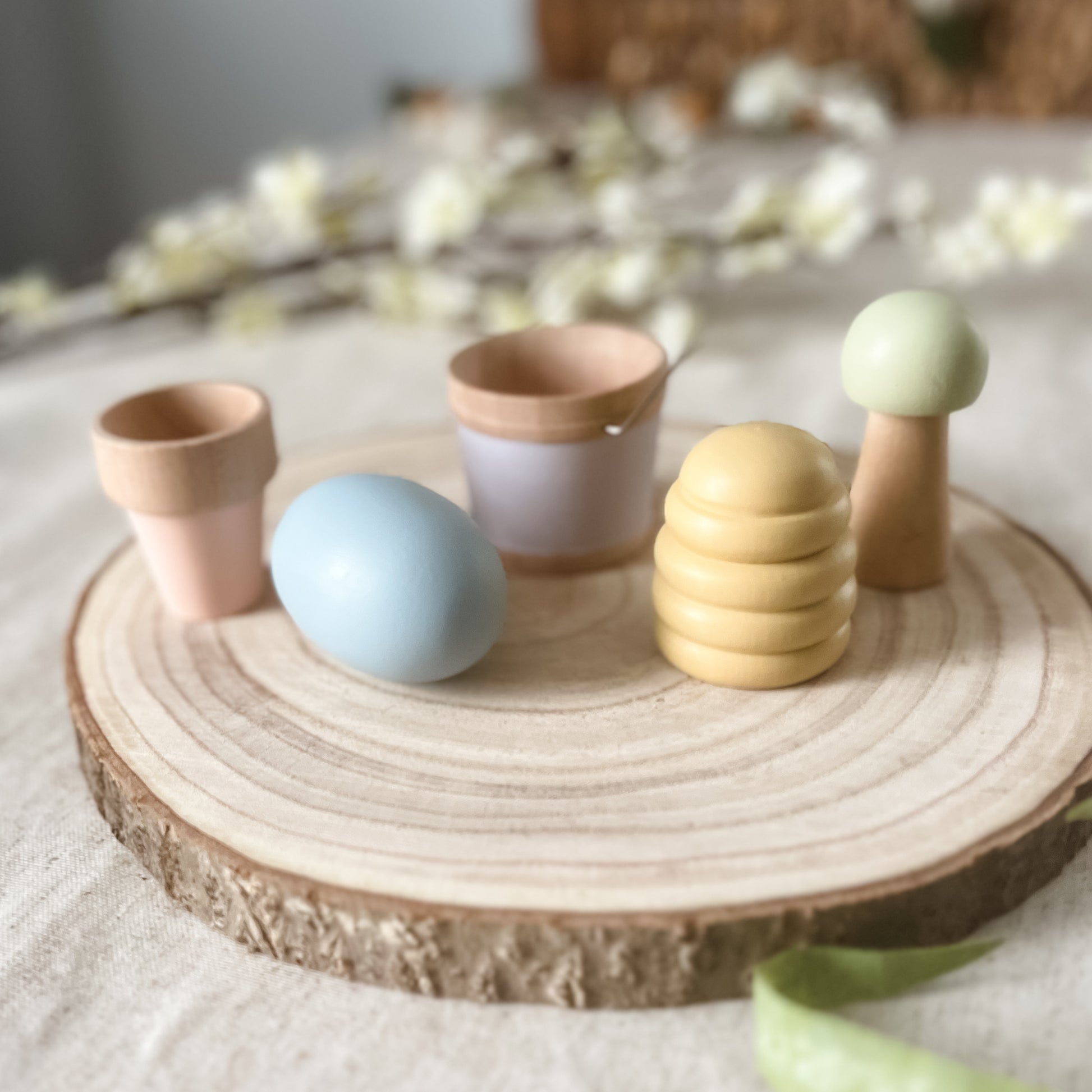 Pastel Large Loose Parts - Chickadees Wooden Toys