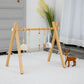 Lilac Wooden Baby Gym | Montessori Infant Play Gym with Hanging Toys