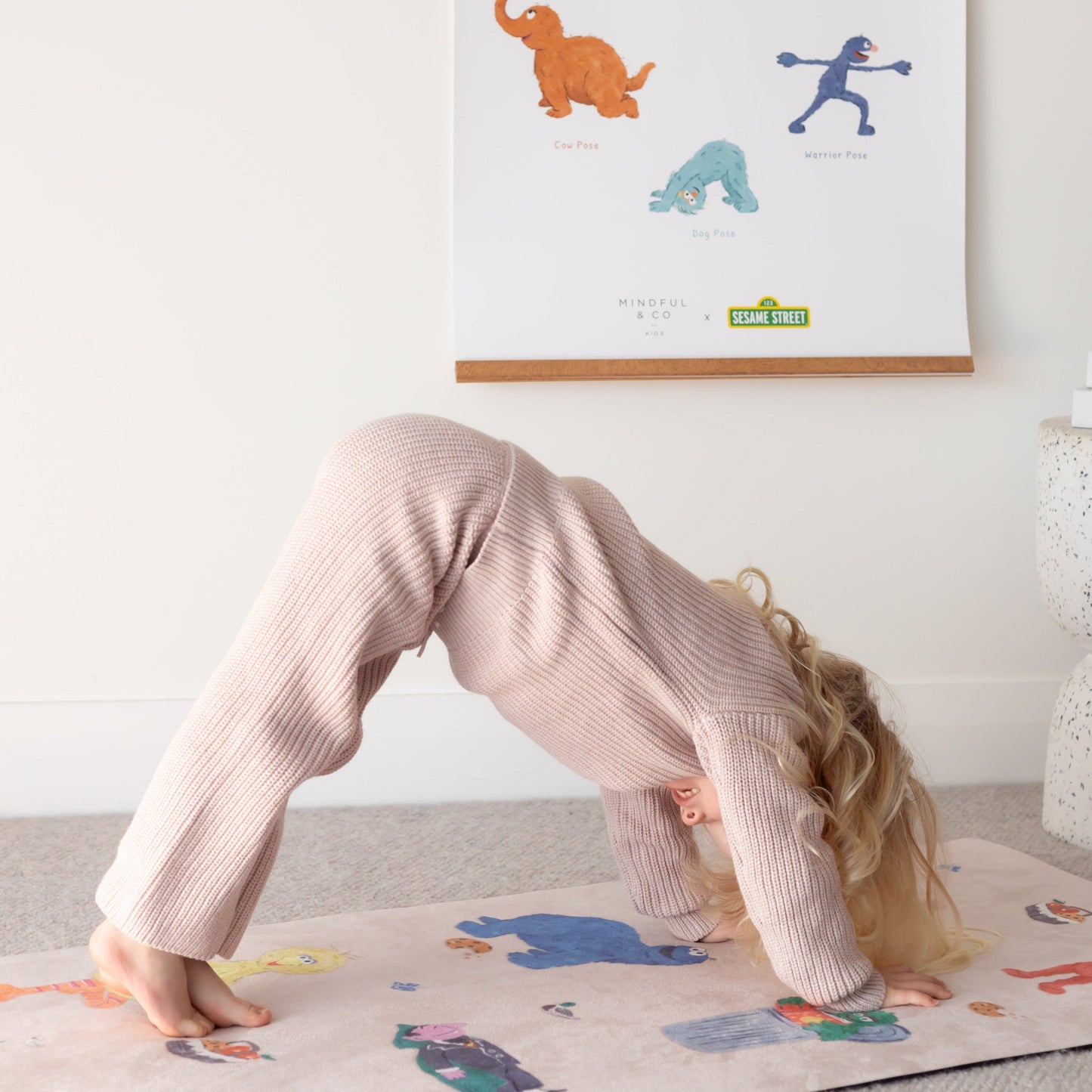 Double-Sided Sesame Street Yoga Poses Print